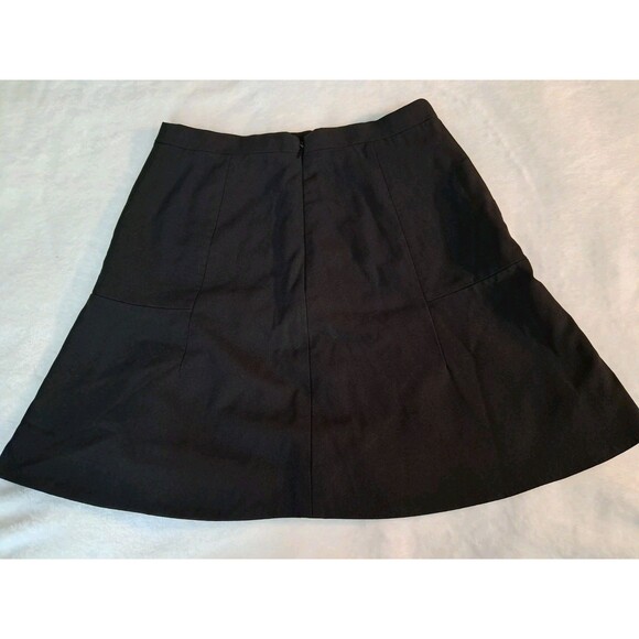 J.Crew A-Line Flared Mini Woven Tulip Skirt Black Lined Retro Stretch Size 00 - Picture 4 of 6